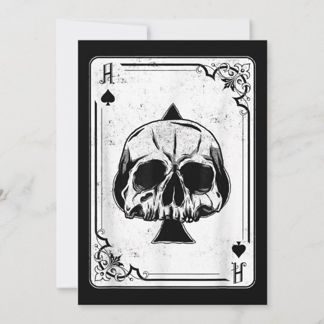 Emo Gothic and Punk Ace of Spades Poker Game Julkort (Framsida)