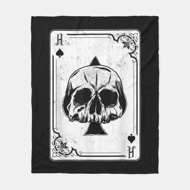 Emo gotiic and Punk Ace of Spades Poker Game Fleecefilt (Framsidan)