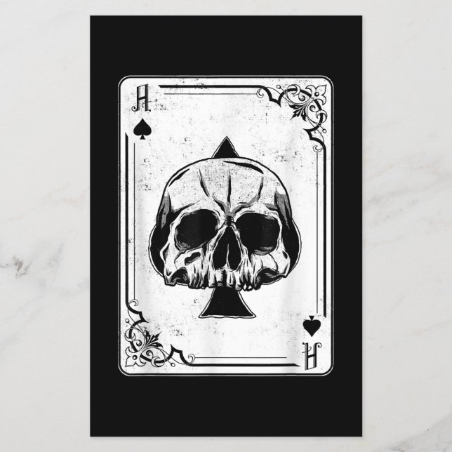 Emo gotiic and Punk Ace of Spades Poker Game Flygblad (Framsidan)
