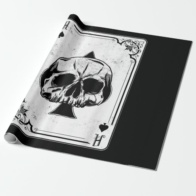 Emo gotiic and Punk Ace of Spades Poker Game Presentpapper (Utrullad)