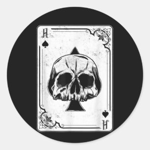 Emo gotiic and Punk Ace of Spades Poker Game Runt Klistermärke
