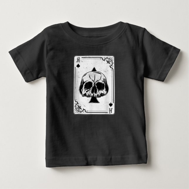 Emo gotiic and Punk Ace of Spades Poker Game T Shirt (Framsida)