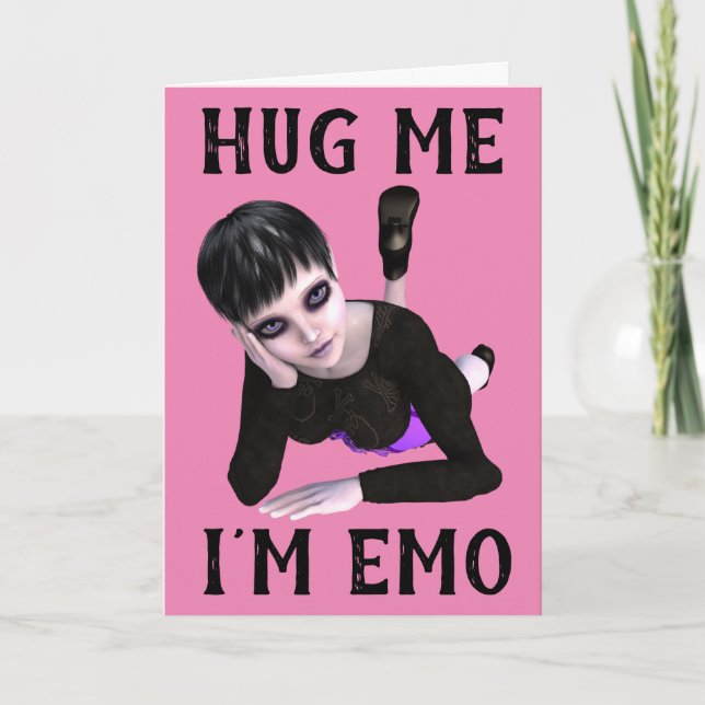 EMO GOTISK Flicka PRESENTKORT TILL ALLA TILLFÄLLEN Kort (Framsida)