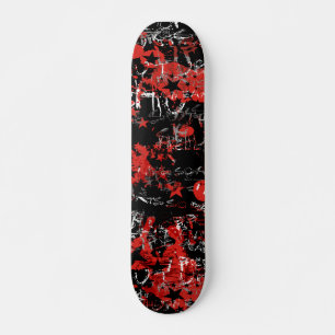 Emo Graffiti Red Skateboard Bräda 20 Cm