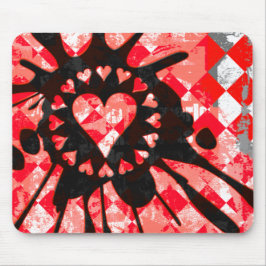 Emo Kärlek Heart Paint Splatter Musmatta