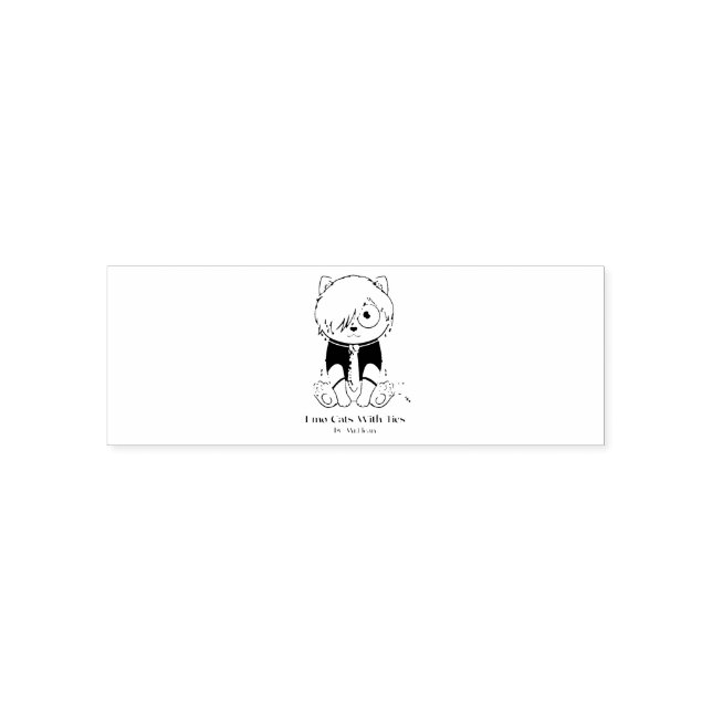 Emo-katter med Ties Frimärke Självfärgande Stämpel (Design)