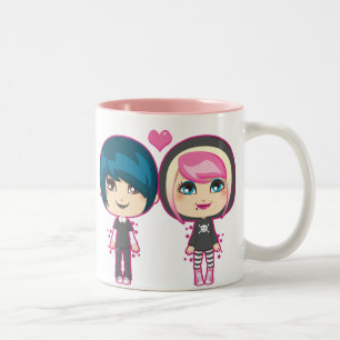 Emo kopplar ihop Två-Tonad mugg