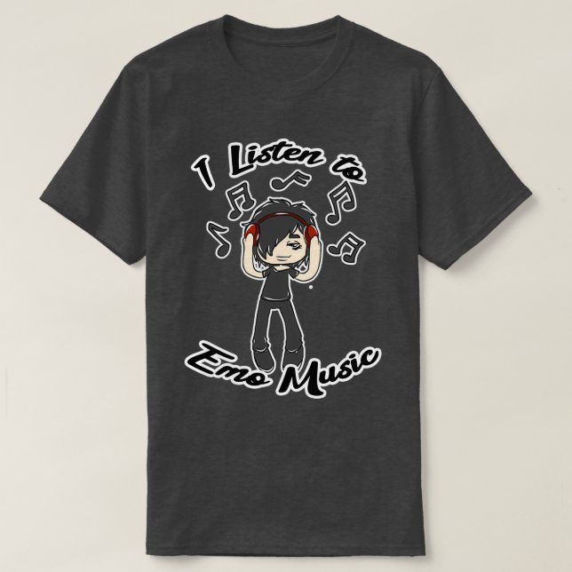 Emo Music 1 T Shirt (Design framsida)