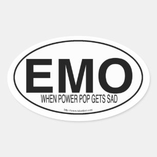 Emo musik Euro oval dekal stil slogan Ovalt Klistermärke