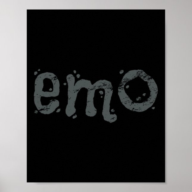 EMO och fortfarande GOTH - Black Distress Emo Poster (Framsidan)
