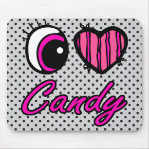 Emo Öga Heart I Kärlek Candy Musmatta