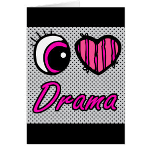 Emo Öga Heart I Kärlek Drama Hälsningskort