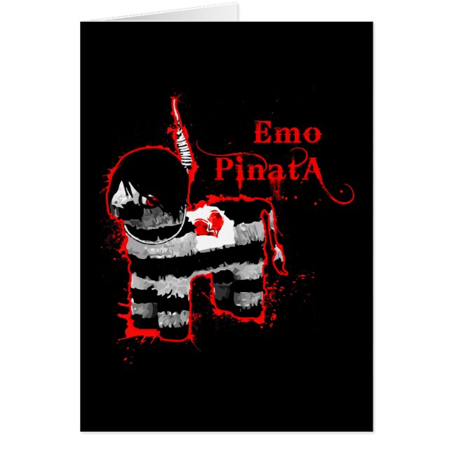 emo pinata hälsningskort (Framsidan)