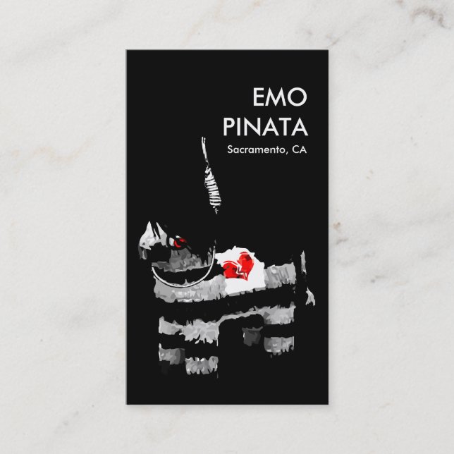 emo pinata visitkort (Framsida)