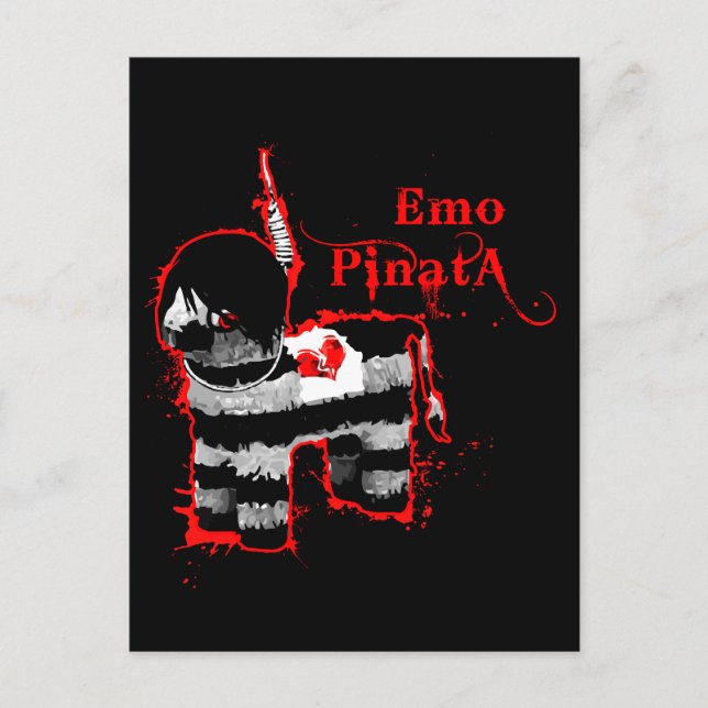 emo piñata vykort (Framsida)
