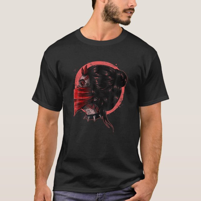 Emo Punk Demonic Girl T Shirt (Framsida)