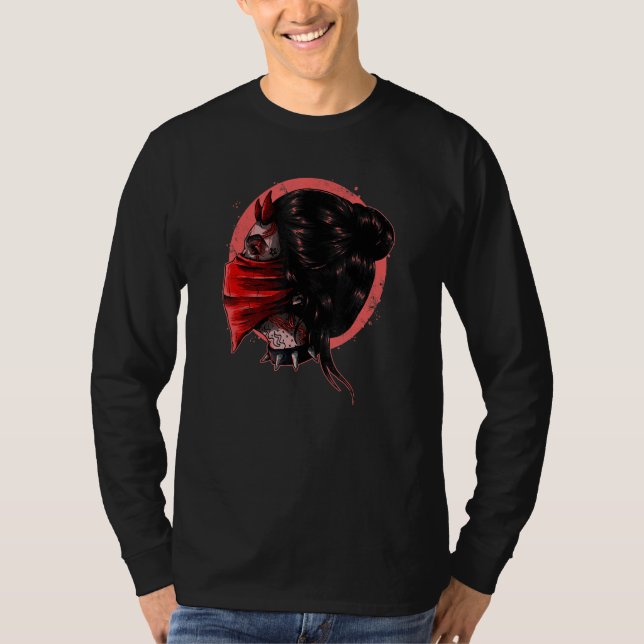 Emo Punk Demonic Girl T Shirt (Framsida)