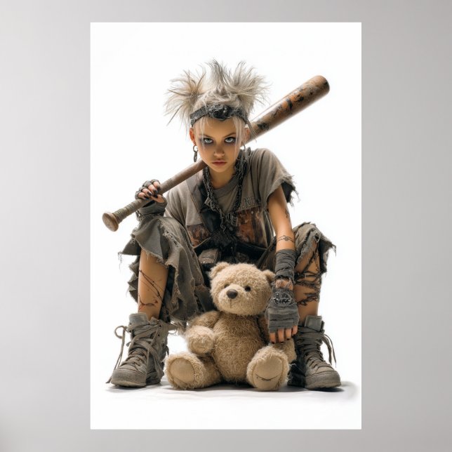 Emo Punk-flicka i postapokalyptisk stil Poster (Framsidan)