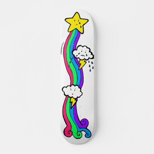 Emo Rainbow Custom Skateboard Bräda 21,5 Cm (Framsida)