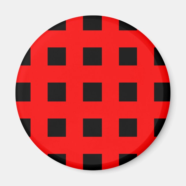Emo Rand Red & Black - alternativ Grunge Sten Magnet (Framsidan)