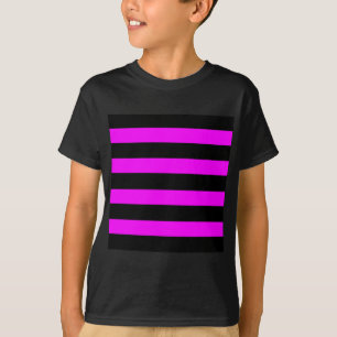 Emo Rosa & Black Rand - Alternativt Grunge Sten Tee Shirt