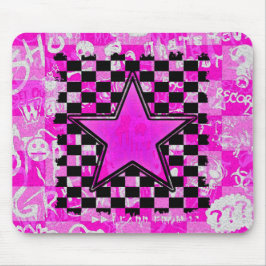 Emo Rosa Graffiti Star Checkerss Musmatta