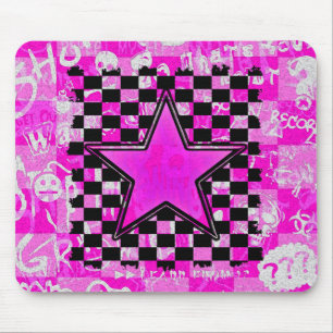 Emo Rosa Graffiti Star Checkerss Musmatta