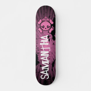 EMO Rosa Skull Crossbone Old school Skateboard