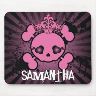 EMO Rosa Skull Crossbone Personlig Mousepad Musmatta