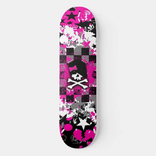 Emo Scene Girl Skateboard (Framsida)