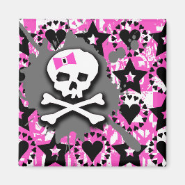 Emo Skull & Bones Magnet