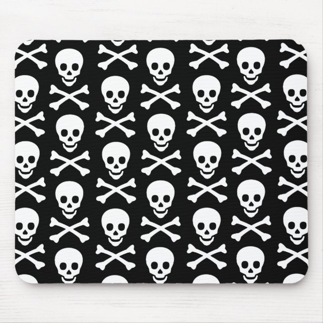 Emo Skull & Bones Mönster Musmatta (Framsidan)