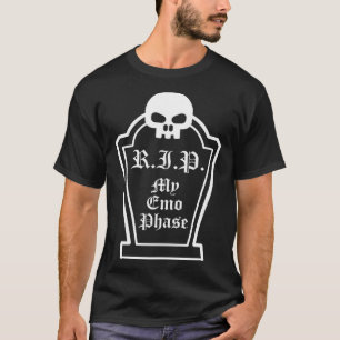Emo som säger Skull Grave Goth RIP min Emo-fas T Shirt
