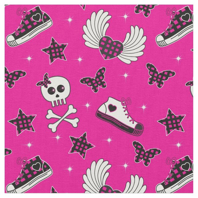 Emo symboler tyg (Närbild)