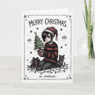 Emo-tjej jul – God Jul Vad Som Helst Kort