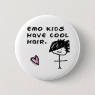 Emo ungar har kallt hår knapp