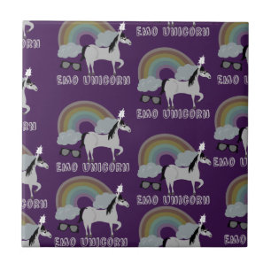 Emo Unicornmönster Kakelplatta