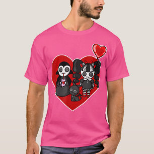 Emo Valentines dag Goth Valentine Kawaii Vampire T Shirt