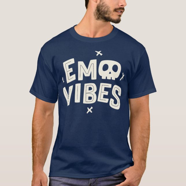 Emo Vibes Pastel Goth Emo-segmentkläder med Emo T Shirt (Framsida)