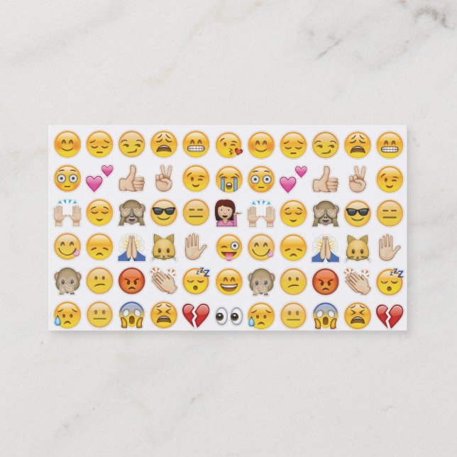 emoji-affärskort visitkort (Baksida)