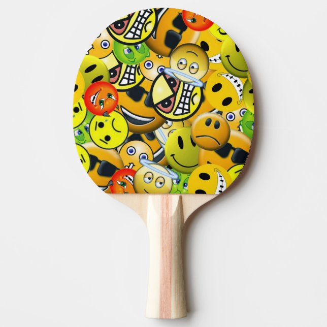Emoji animeradansikten pingisracket (Framsidan)