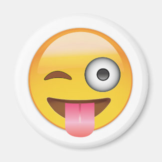 Emoji - Ansikte med Tunga Magnet