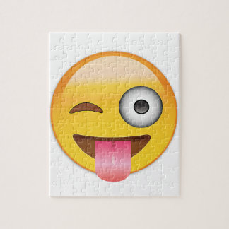 Emoji - ansikte med tungan pussel