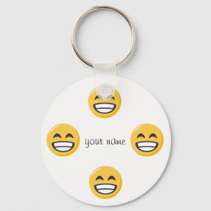 Emoji ansikte och '' ditt namn här ", nyckelring