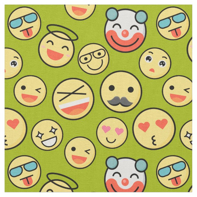 Emoji Ansikte Tyg (Närbild)