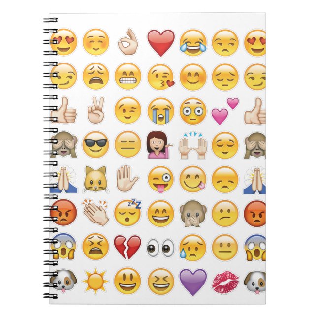emoji anteckningsbok med spiral (Framsidan)