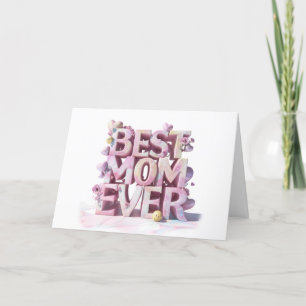*~* Emoji AP72 Photo 3-D Roligt Mors dag Card Tack Kort