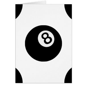 emoji åtta boll hälsningskort