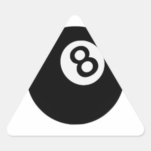 emoji åtta boll triangelformat klistermärke