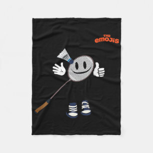 Emoji Badminton Sport Tummar Upp Fleecefilt